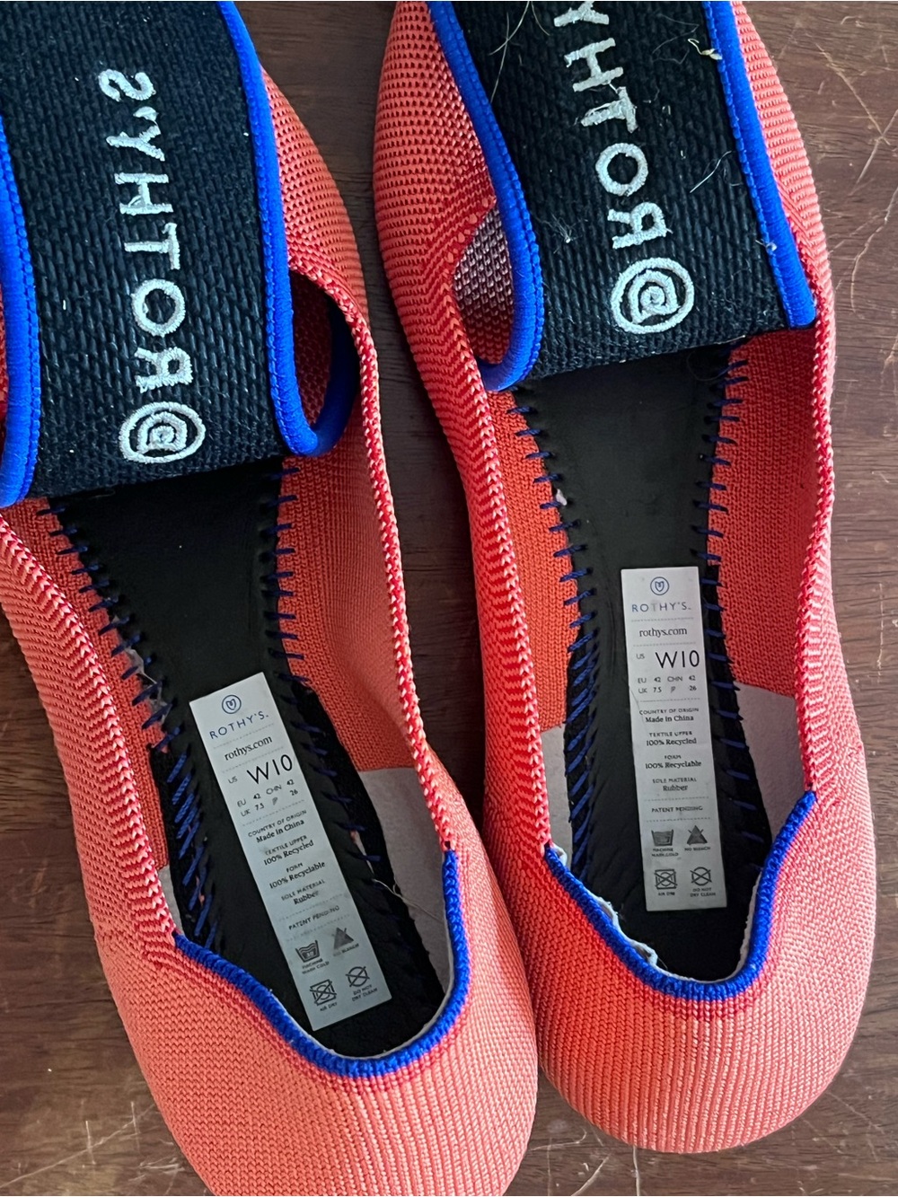 Rothy's The Point Flats in Coral/Orange - Picture 6 of 14